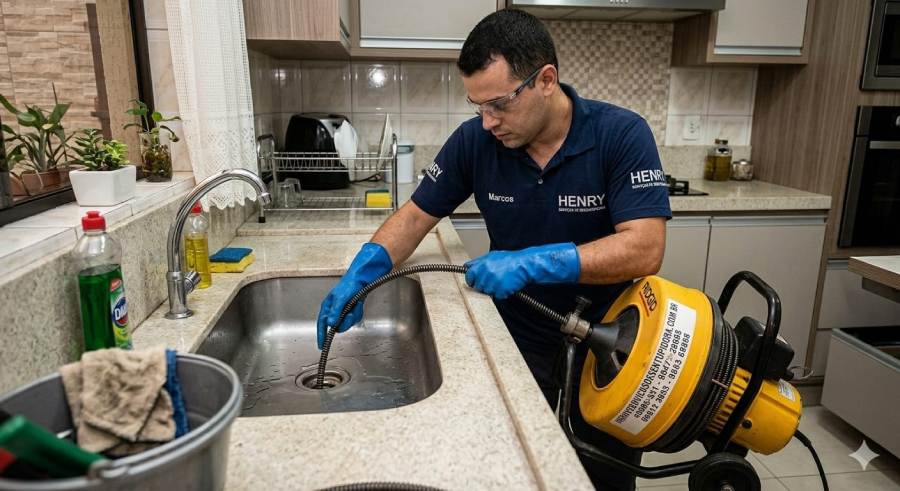 desentupimento de pia de cozinha