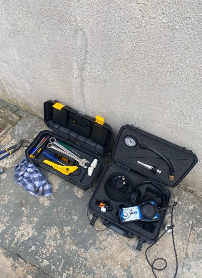 caça vazamento com aparelho Geofone.